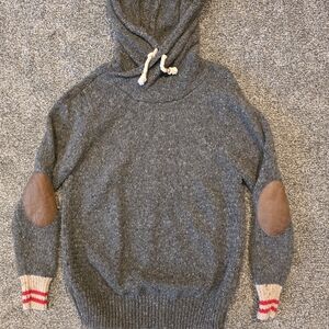 Scotch & Soda Gray Sweater with Brown Elbow Patches